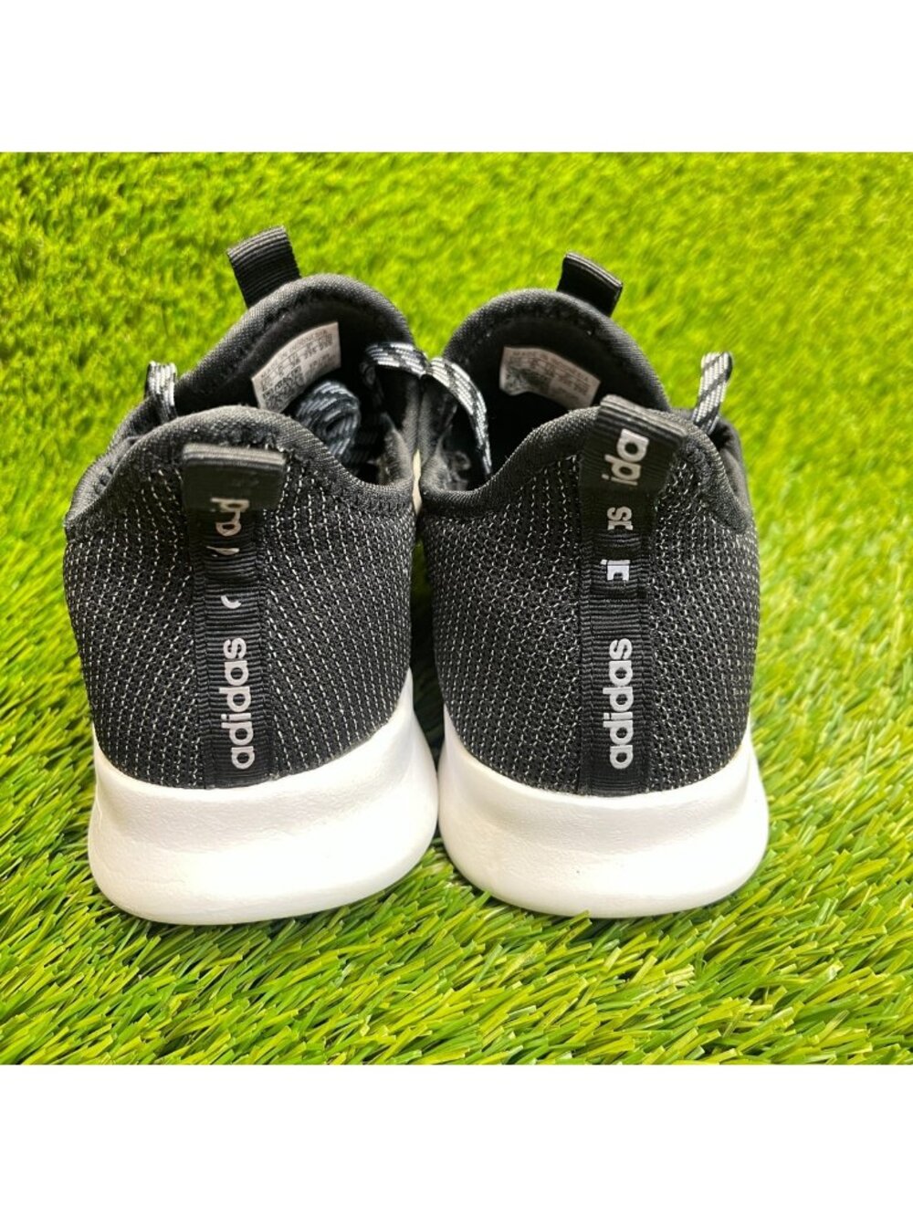 Adidas Cloudfoam Pure Womens Size 6.5 Black White Running Walking Shoes Sneakers
